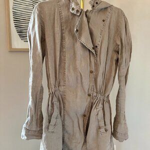 Michael Stars Linen Zip Up Jacket